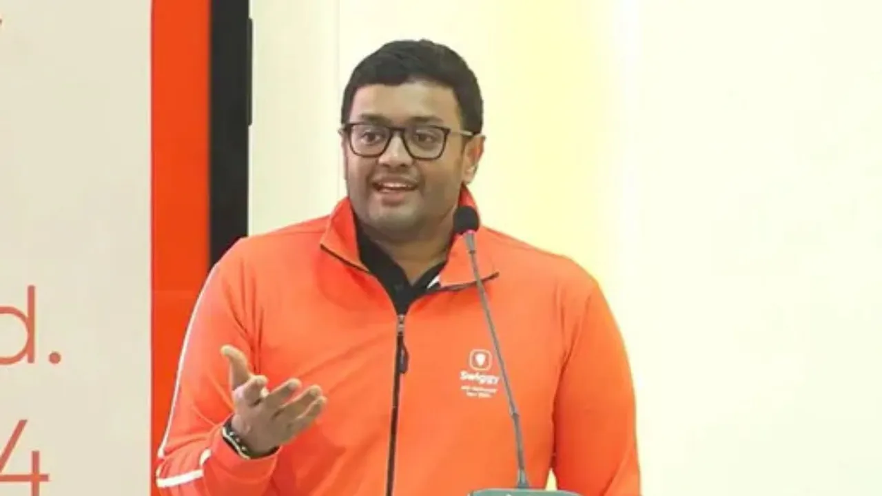 Swiggy CEO Sriharsha Majety at NSE for IPO listing