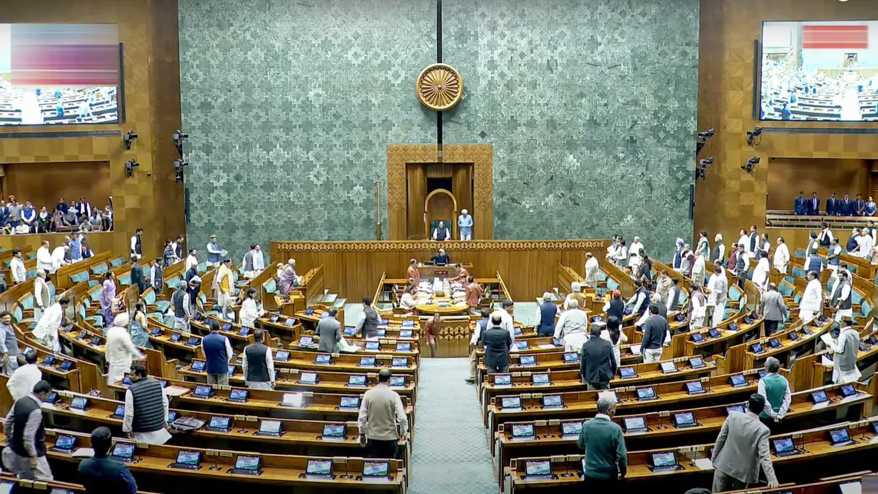 Lok Sabha adjourned for the day amid oppn protests on Adani row