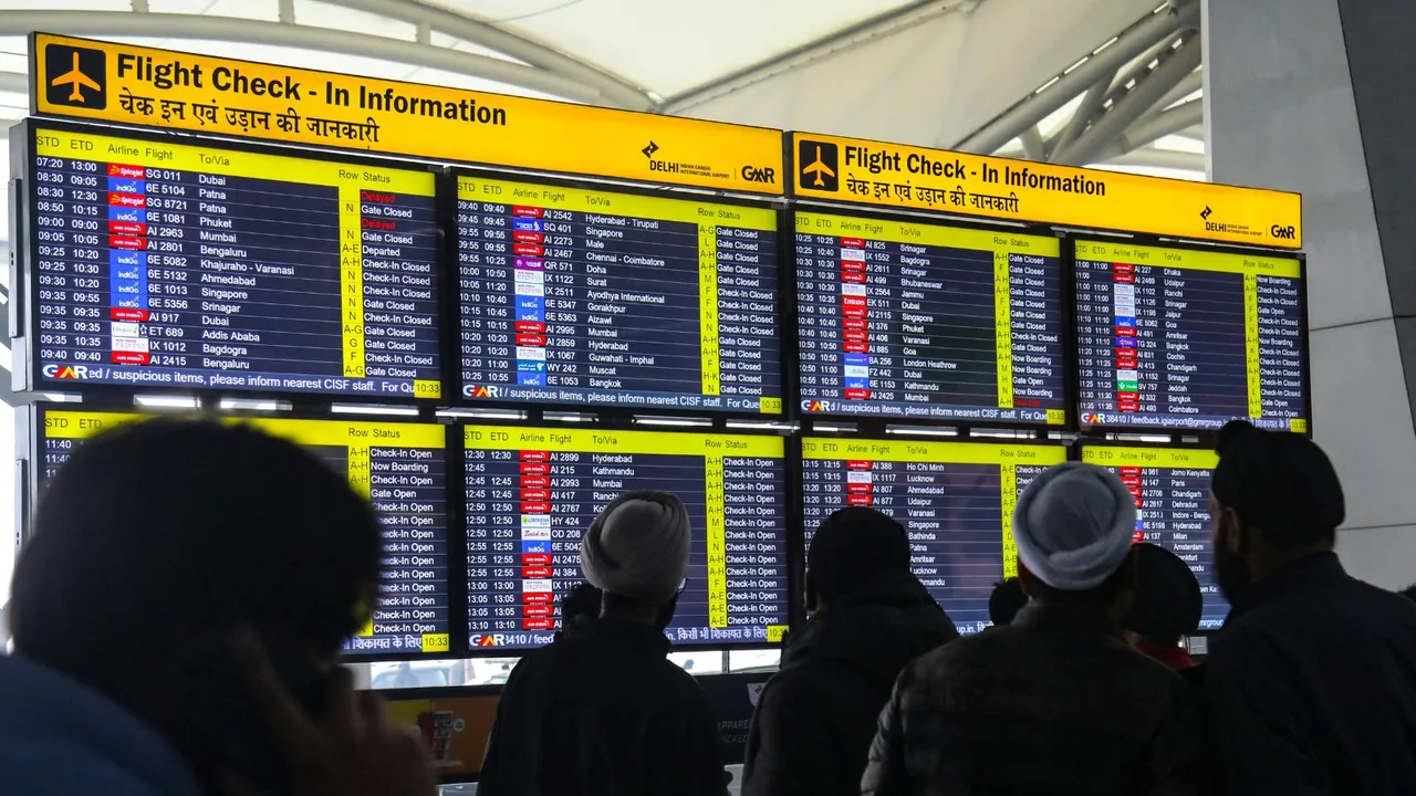 Delhi Airport Fog Flight Delay Aviation Flight Cancellation