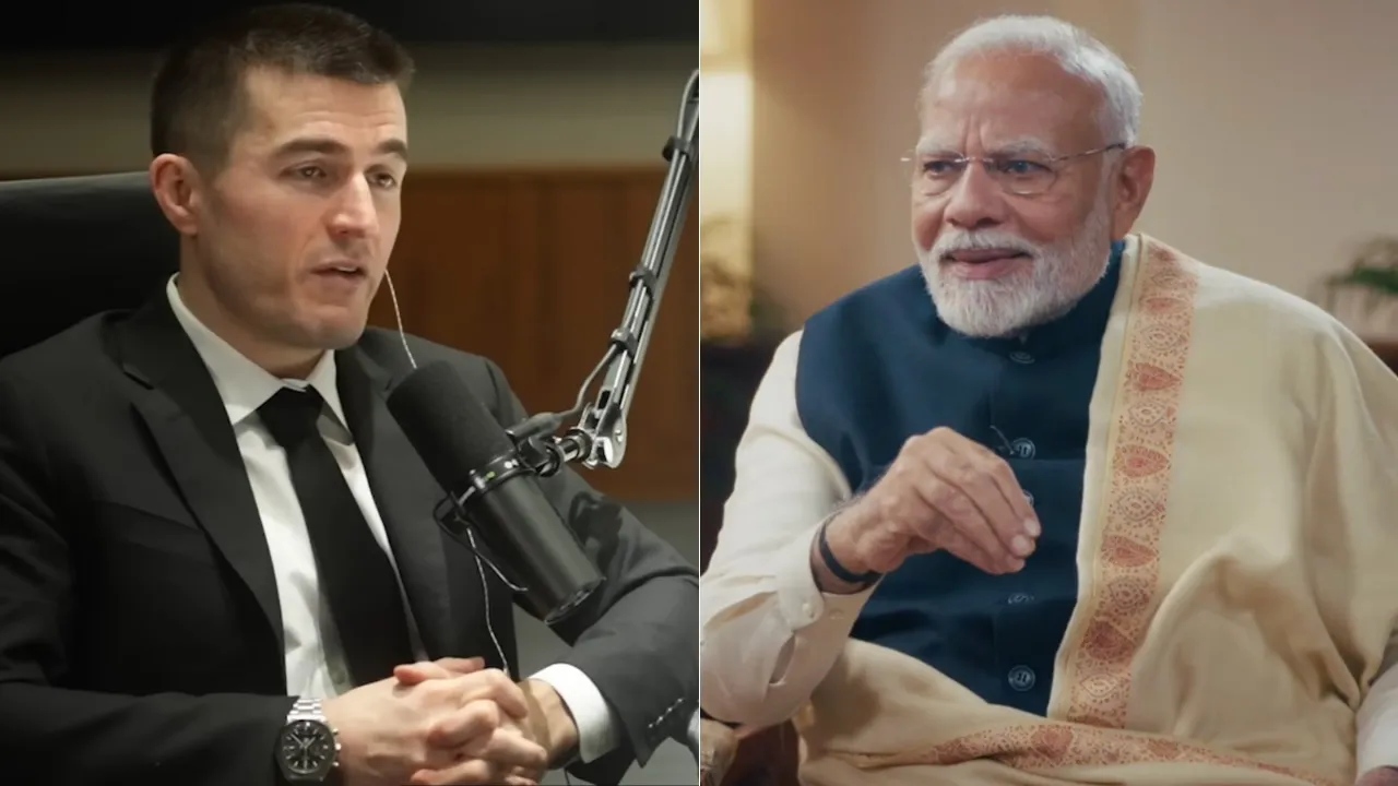Lex Fridman and Narendra Modi