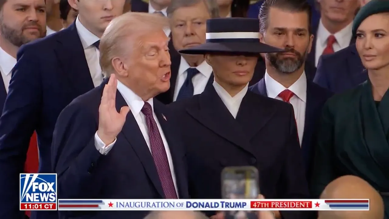 Donald Trump takes oath