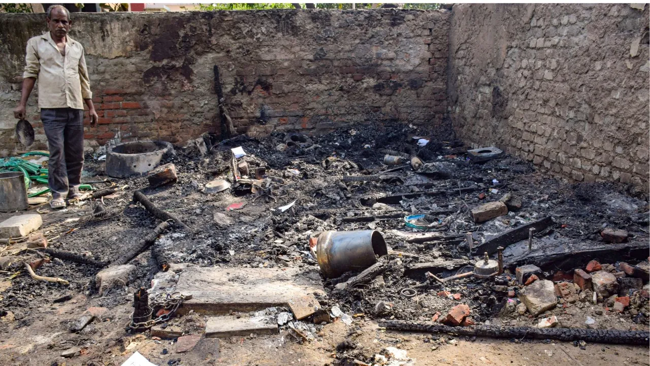 Fire in Delhi's Anand Vihar 