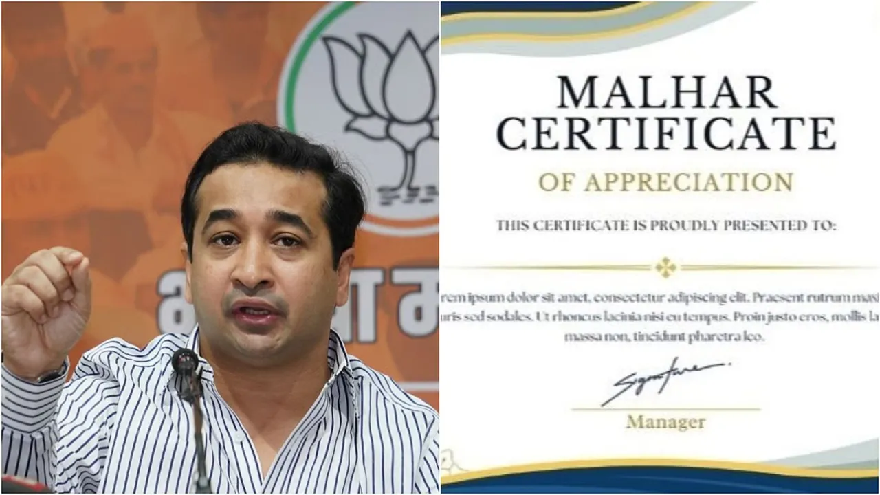 Nitesh Rane Malhar Certificate