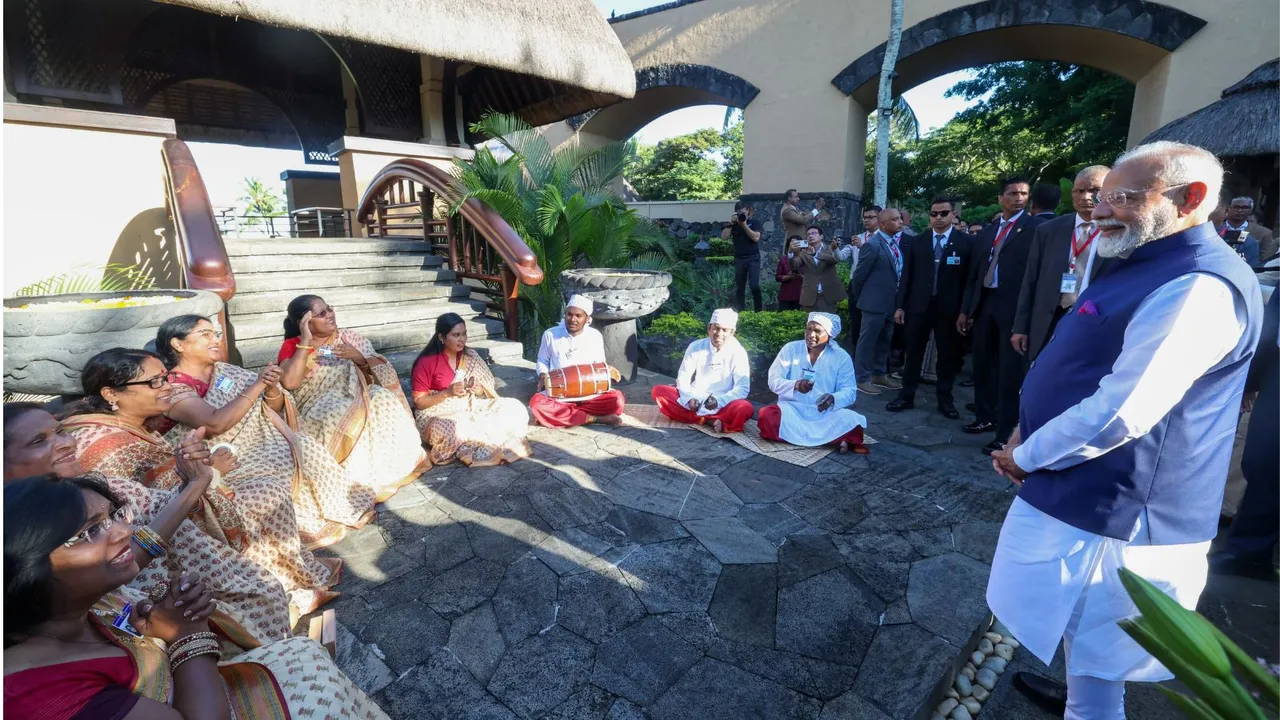 Narendra Modi in Mauritius Bihar