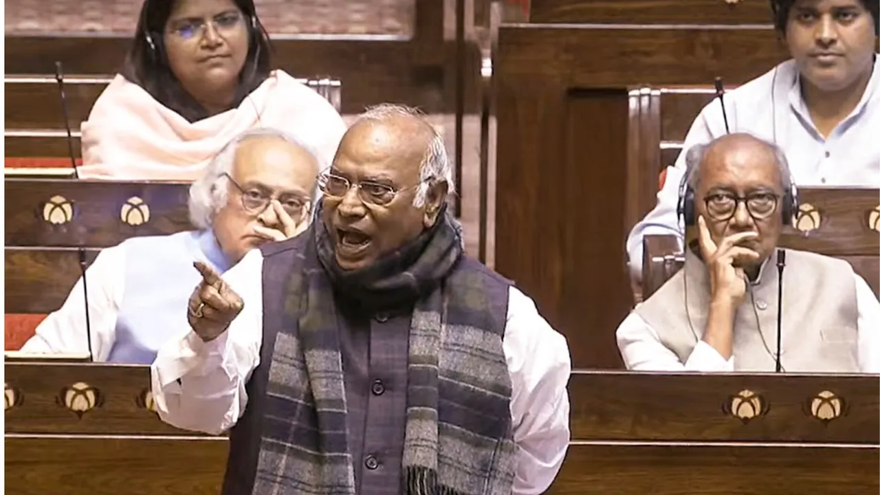Mallikarjun Kharge in Rajya Sabha image