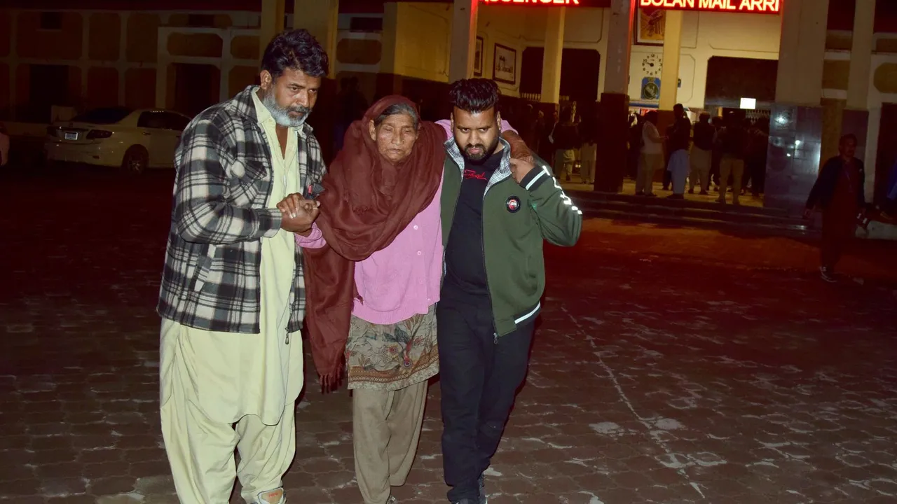 Pakistan train attack survivors