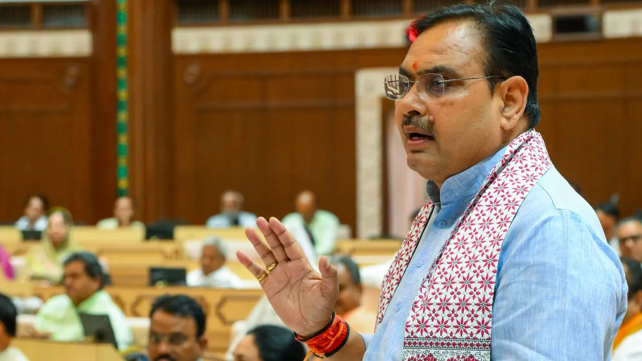 Bhajanlal Sharma addresses Rajasthan Assembly on Wednesday, March 12, 2025.