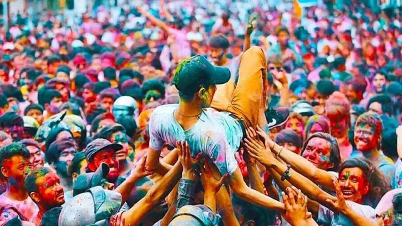 Holi celebration in Nepal