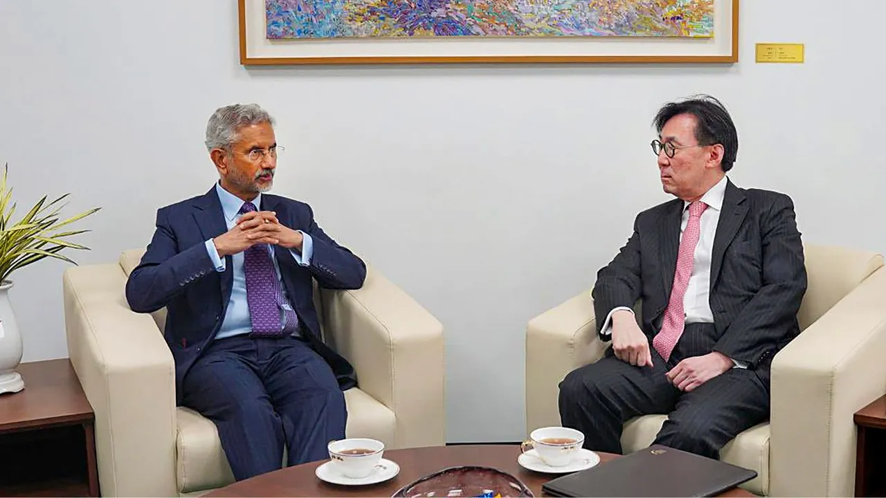 External Affairs Minister S Jaishankar in a meeting with Director of National Security Chang Ho-jin, in Seoul