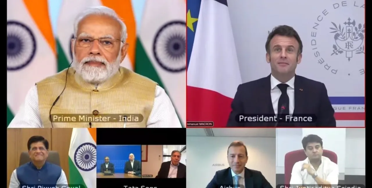 Narendra Modi Emmanuel Macron