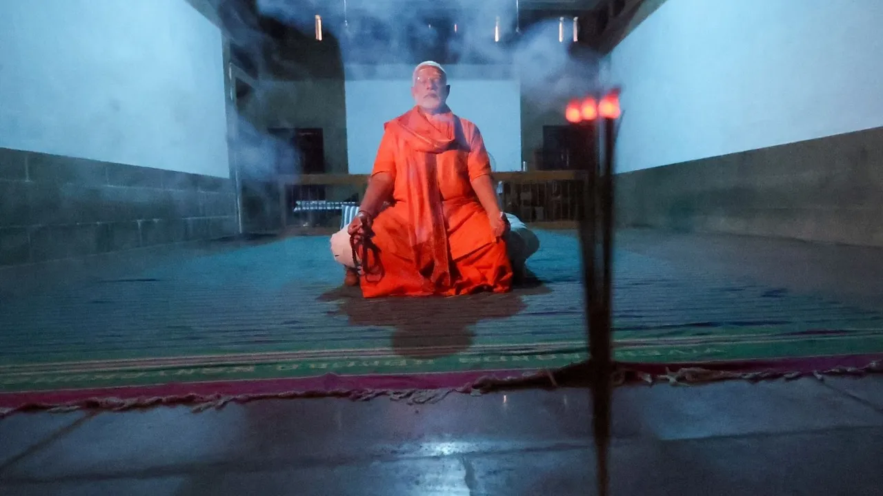 PM Modi meditates at Swami Vivekananda Rock Memorial in Kanyakumari