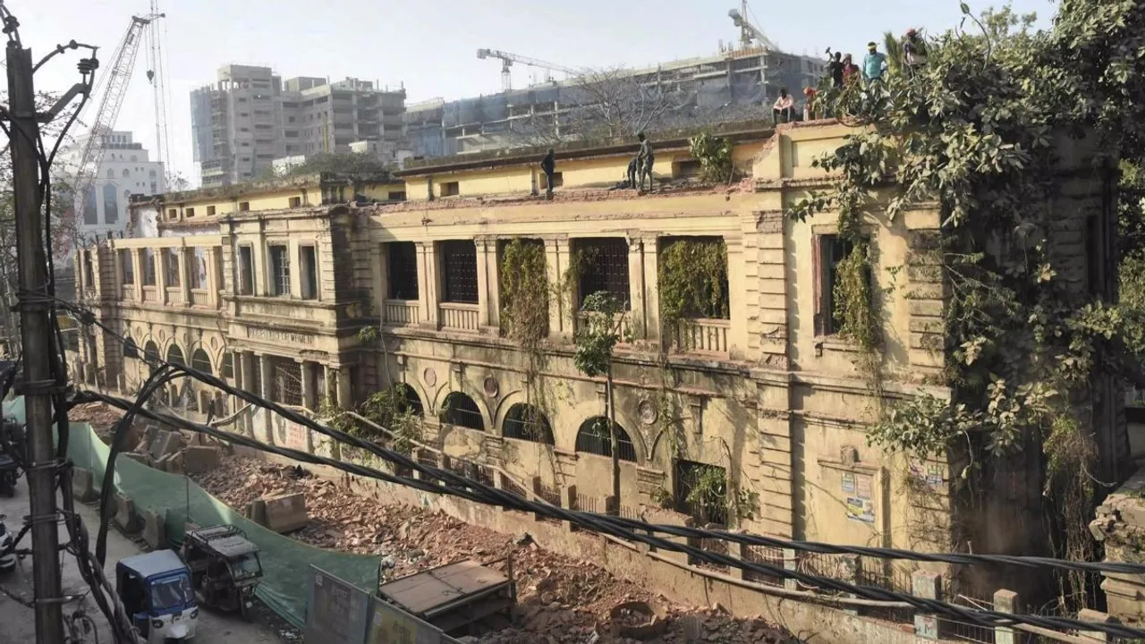 Front portion of historic Women Hospital of PMCH demolished in Patna