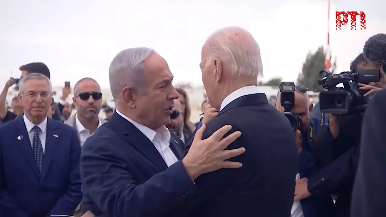 Joe Biden lands in Israel Benjamin Netanyahu