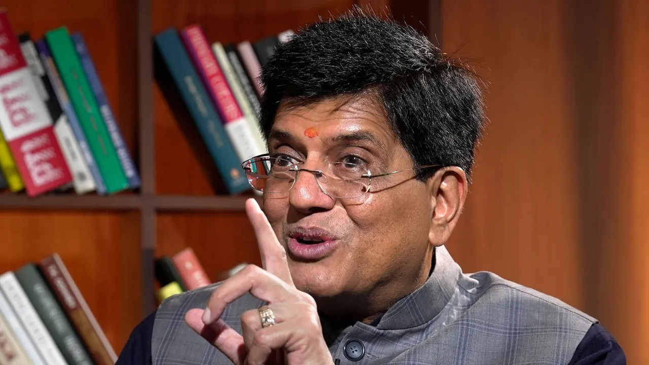 Union Minister of Commerce & Industry Piyush Goyal during an interview, at the PTI office, in New Delhi