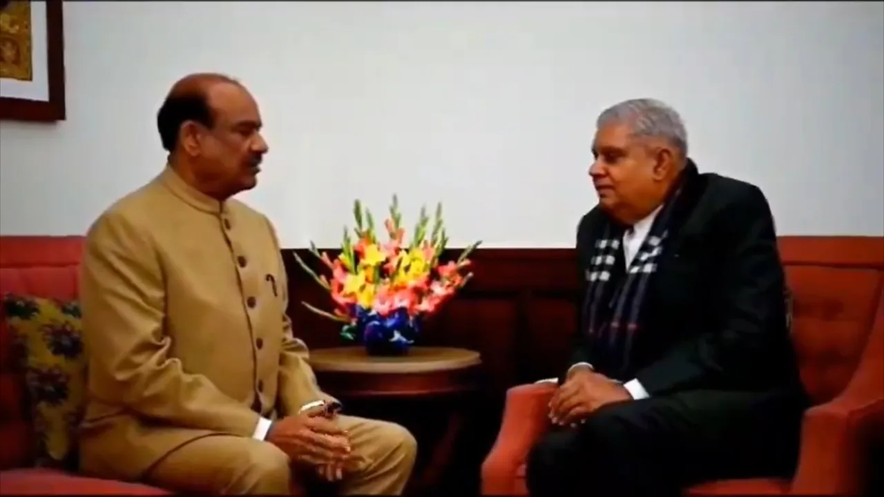 Om Birla meets Jagdeep Dhankhar