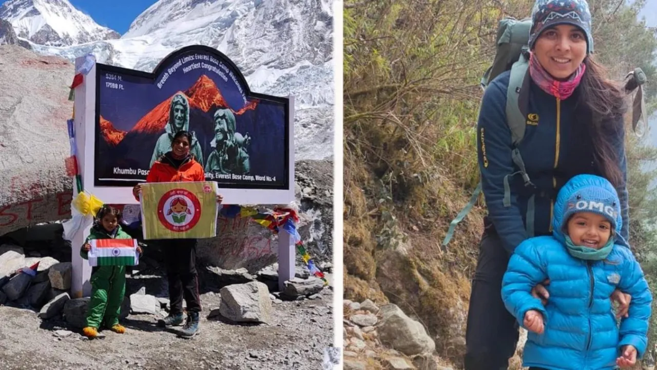 Two-and-a-half-year-old Bhopal girl Siddhi Mishra reaches Everest Base Camp