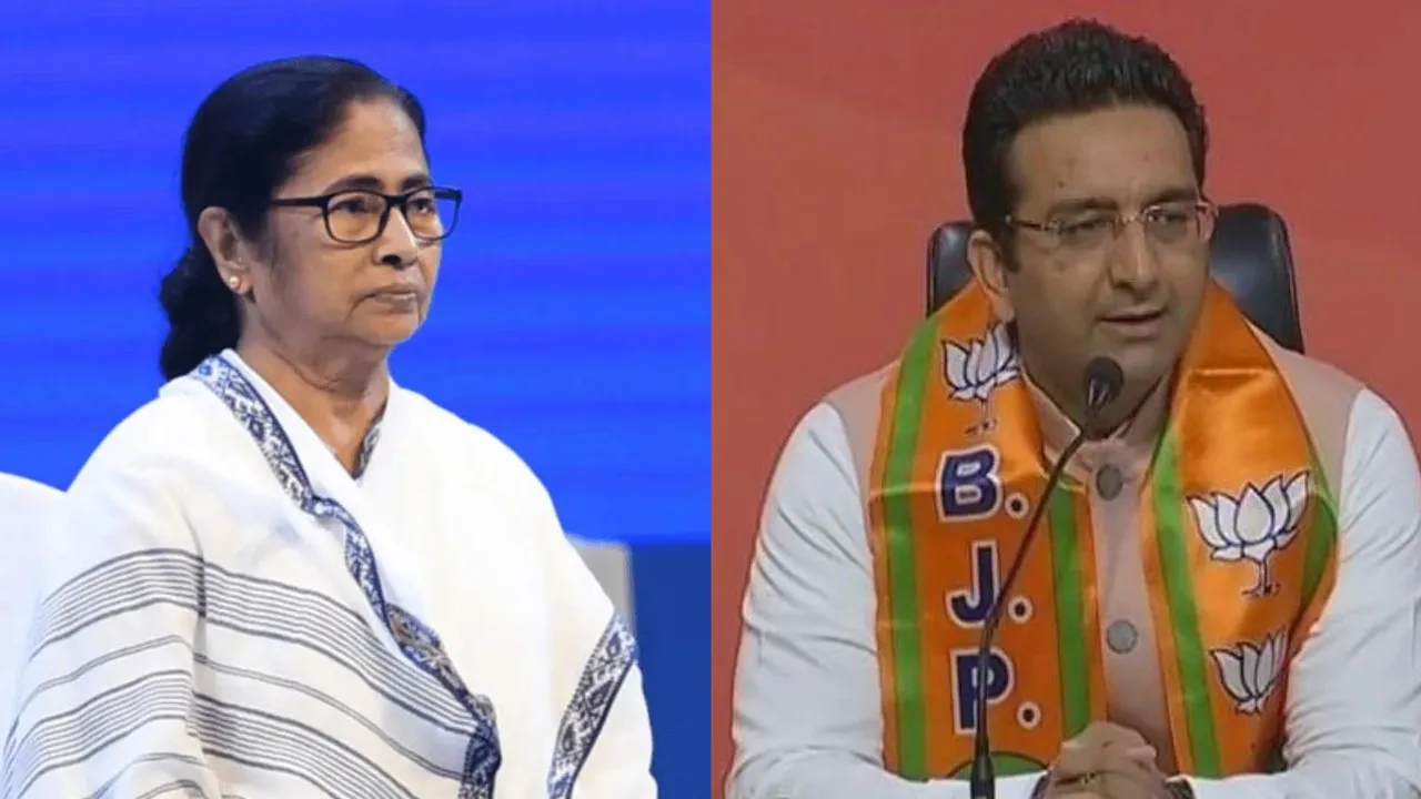 West Bengal Chief Minister Mamata Banerjee and BJP national spokesperson Gaurav Bhatia (File image)