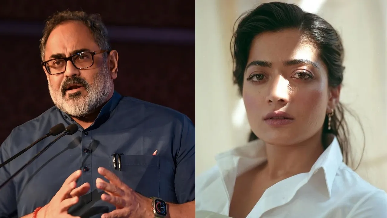 Rajeev Chandrasekhar and Rashmika Mandanna.jpg