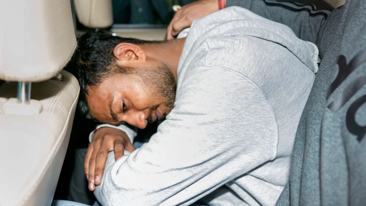 Sagar, one of the accused persons arrested in the Parliament security breach during the Winter session, after being produced at the Patiala House Court, in New Delhi, Thursday, Dec. 14, 2023. 