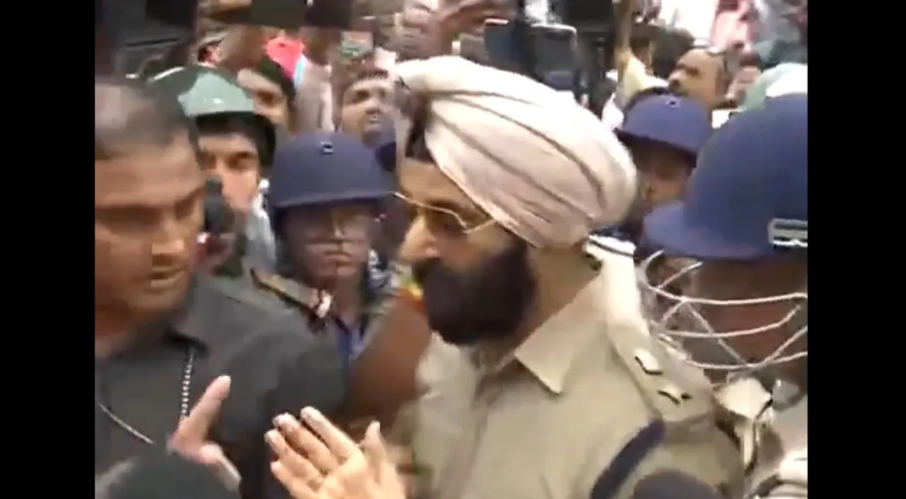 A Sikh IPS officer in Dhamakhali, tasked with preventing BJP leader Suvendu Adhikari from visiting Sandeshkhali, got agitated when alleged BJP activists directed 'Khalistani' insults at him.