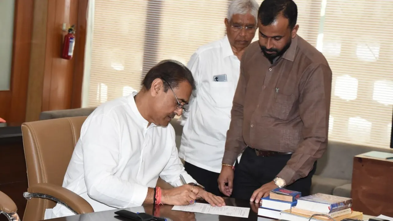 NCP leader Praful Patel filed their nominations for the upcoming Rajya Sabha polls from Maharashtra on 15th February 2024