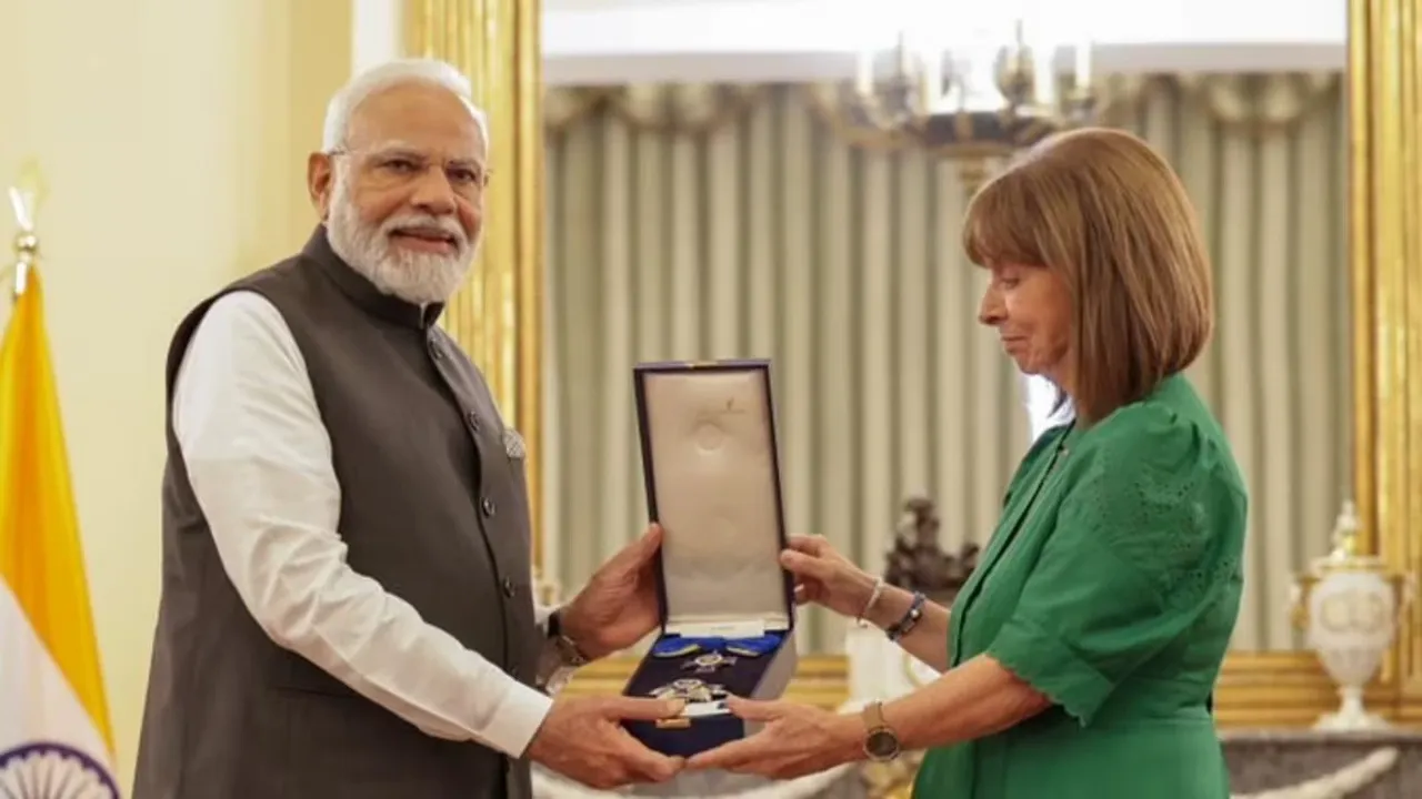 Greece confers PM Modi with Grand Cross of the Order of Honour