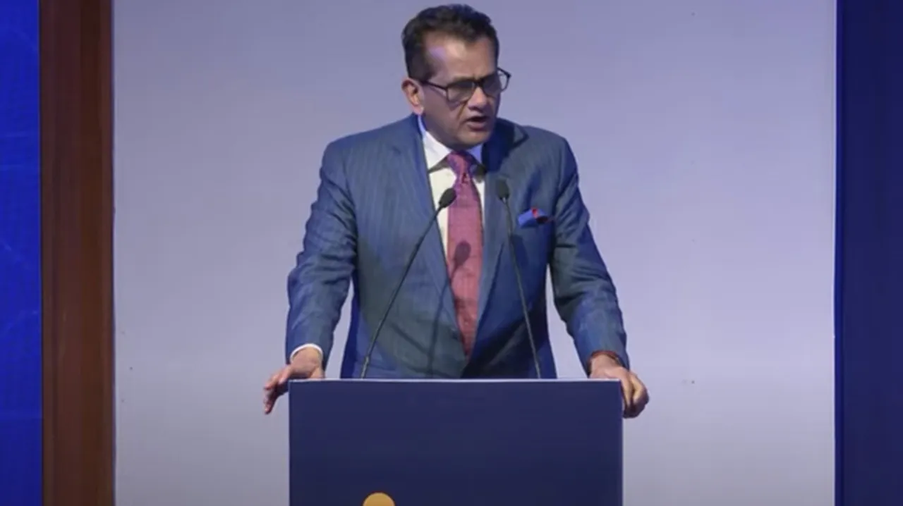 Amitabh Kant addressing an event organised by the All India Management Association