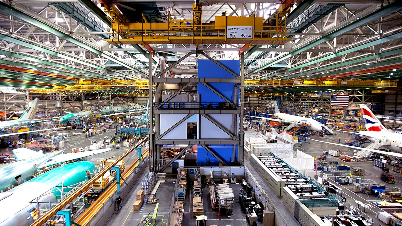 Boeing warehouse Plane Manufacturing