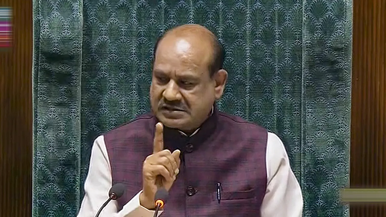 Lok Sabha Speaker Om Birla conducts proceedings in the House during the Winter session of Parliament