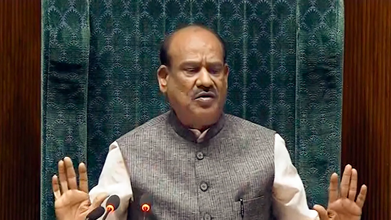 Lok Sabha Speaker Om Birla conducts proceedings in the House during the Winter session of Parliament