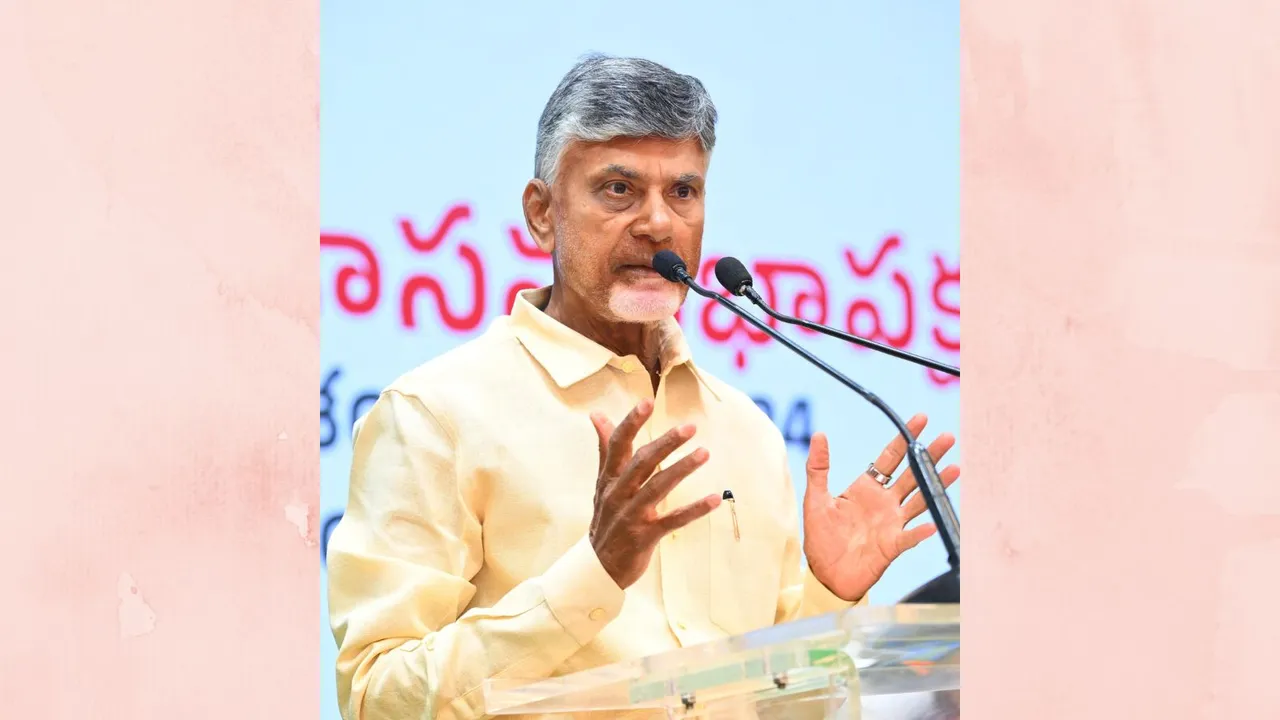 TDP chief Chandrababu Naidu addressing a joint meeting of TDP, BJP and Janasena legislators in Andhra Pradesh Legislative Assembly