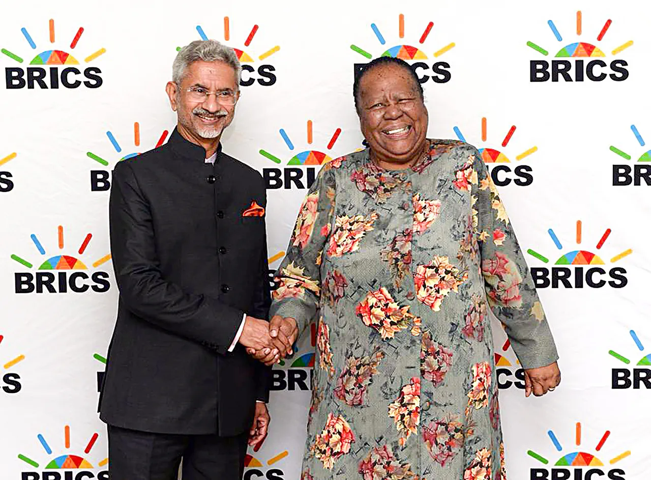 External Affairs Minister S Jaishankar meets with South African Foreign Minister Naledi Pandor at BRICS Foreign Ministers' Meeting, in Cape Town