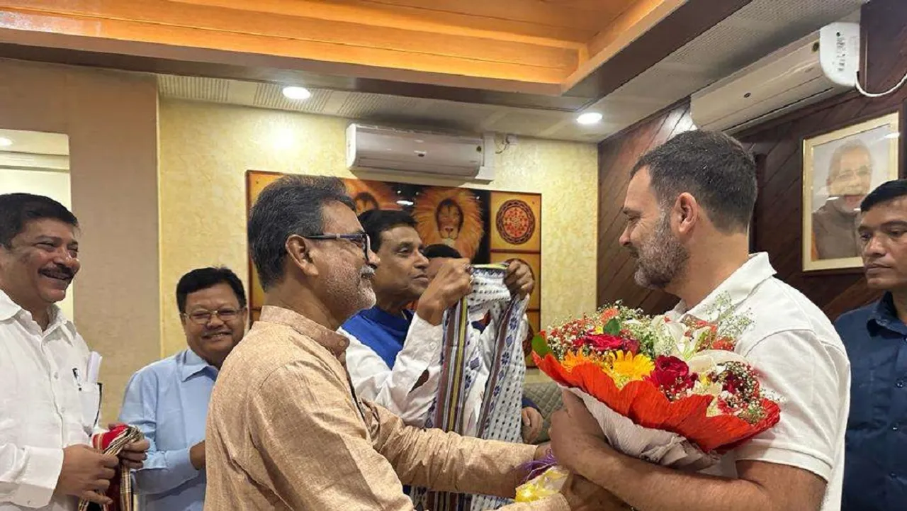 Rahul Gandhi holds meeting with Tripura Congress leaders