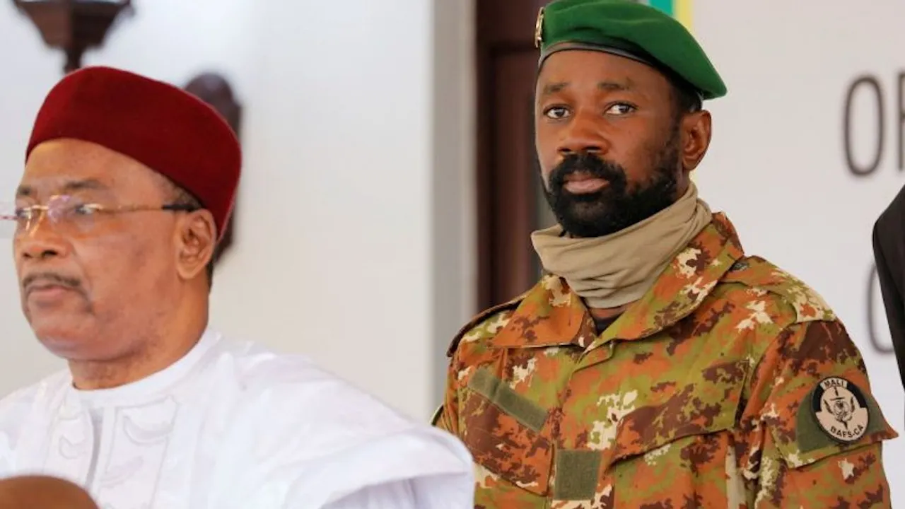 Mali’s interim government is led by Colonel Assimi Goita, right
