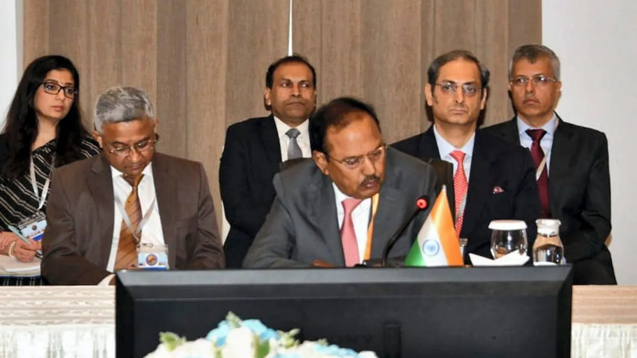 NSA Ajit Doval speaks at the BIMSTEC (Bay of Bengal Initiative for Multi-Sectoral Technical and Economic Cooperation) meet, in Myanmar.