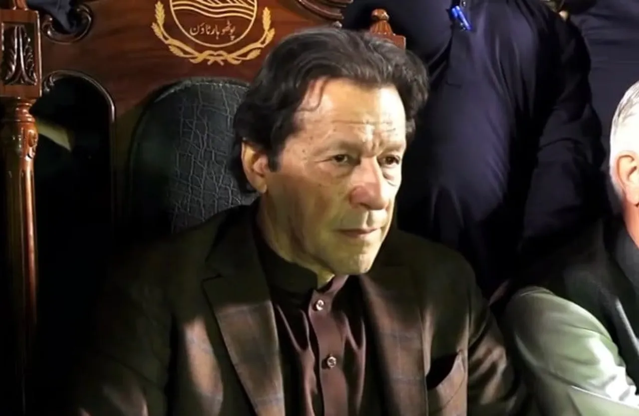 Imran Khan during Rawalpindi march