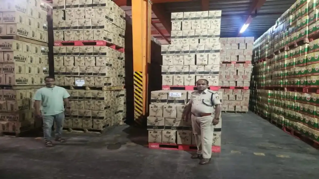 Beer worth Rs 98 crore was seized from Chamarajanagar in Karnataka following which a case of illegal was registered in this regard.
