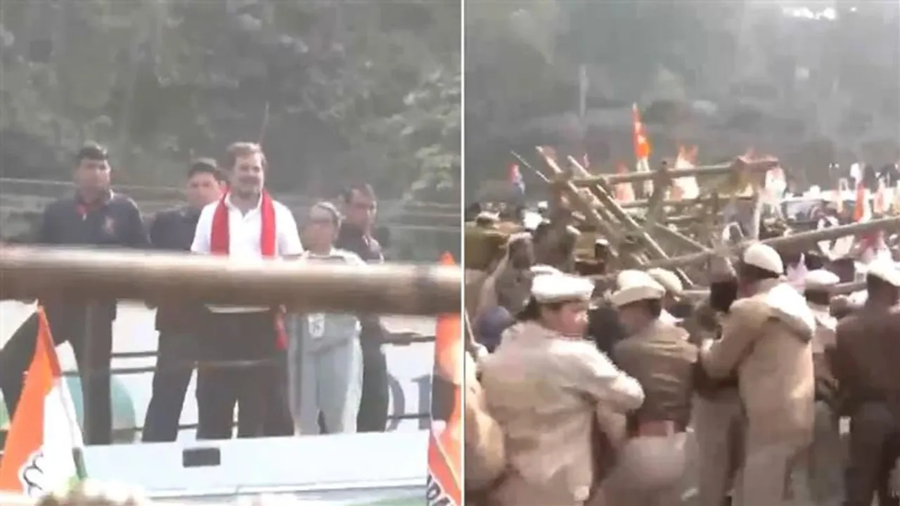 Rahul Gandhi in Guwahati Bharat Jodo Nyay Yatra, Breaking barricades