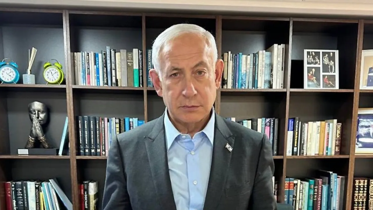 Benjamin Netanyahu at ceremony marking Adani's entry into Israel