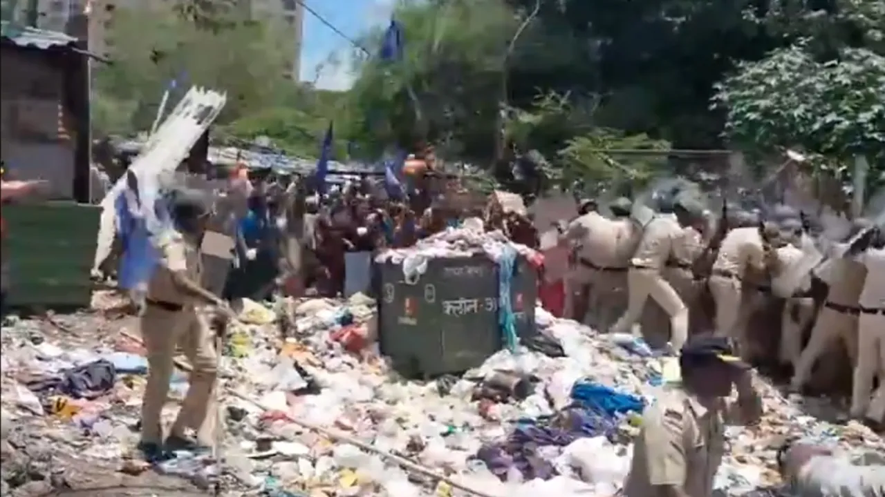 Mumbai Powai stone pelting