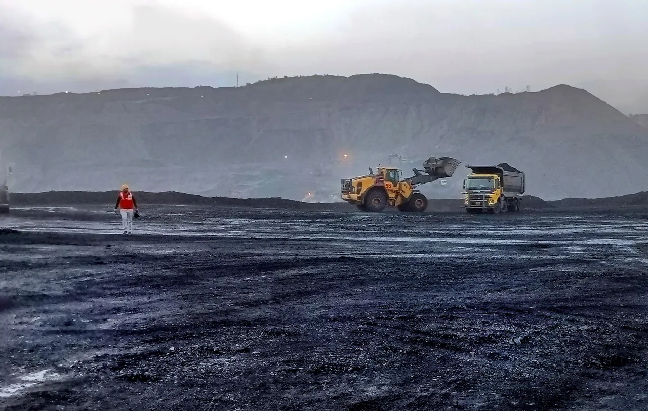 Mining operations underway at Coal India-owned world's fourth largest Gevra coal mine, in Korba