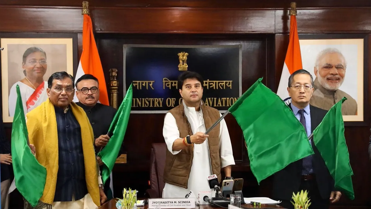 Union Minister Jyotiraditya M Scindia Inaugurates Direct Flight Between Ahmedabad And Ayodhya