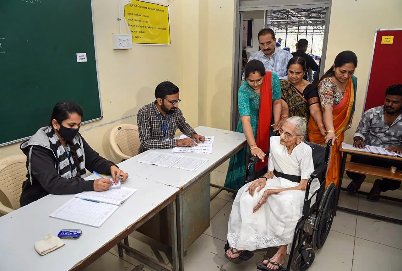 Gujarat: Patients, centenarians, transgender persons come out to vote