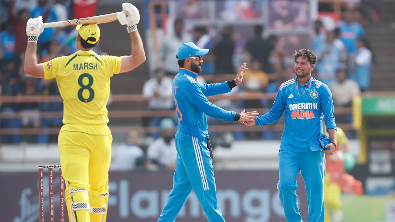 Australia beat India by 66 runs to score a consolation win in 3rd ODI