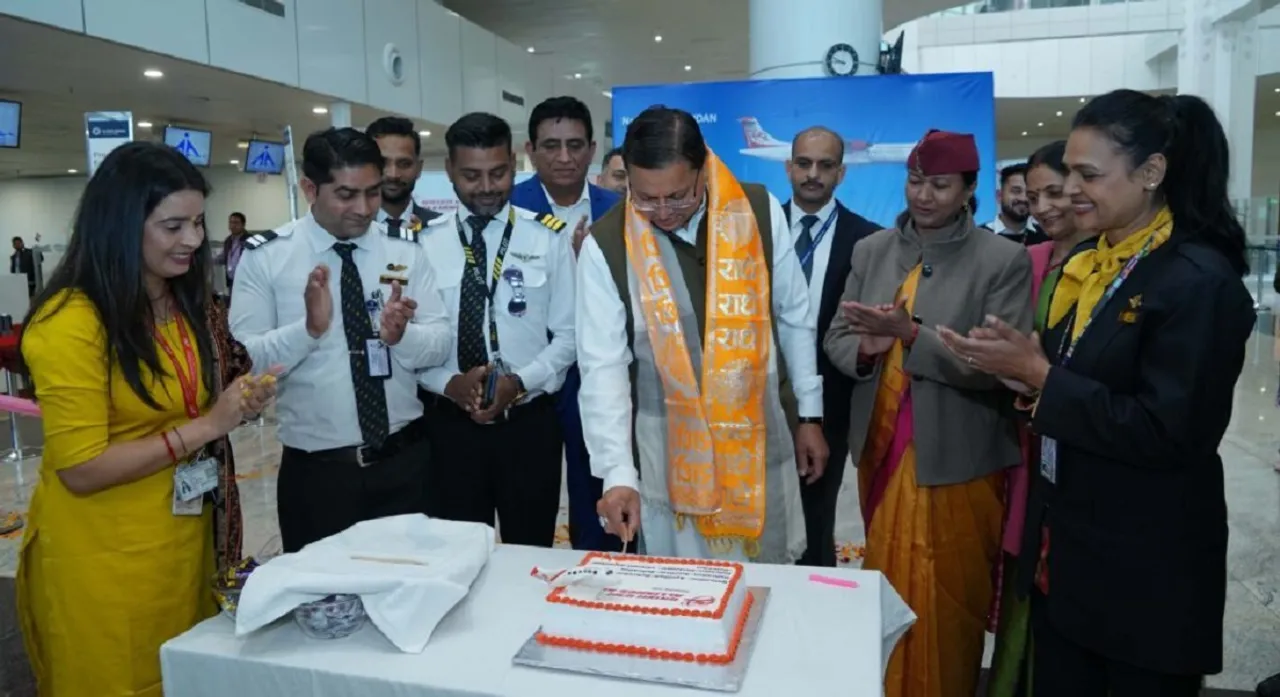 Uttarakhand Chief Minister Pushkar Singh Dhami inaugurated air services from Dehradun to Ayodhya, Amritsar and Varanasi on Wednesday