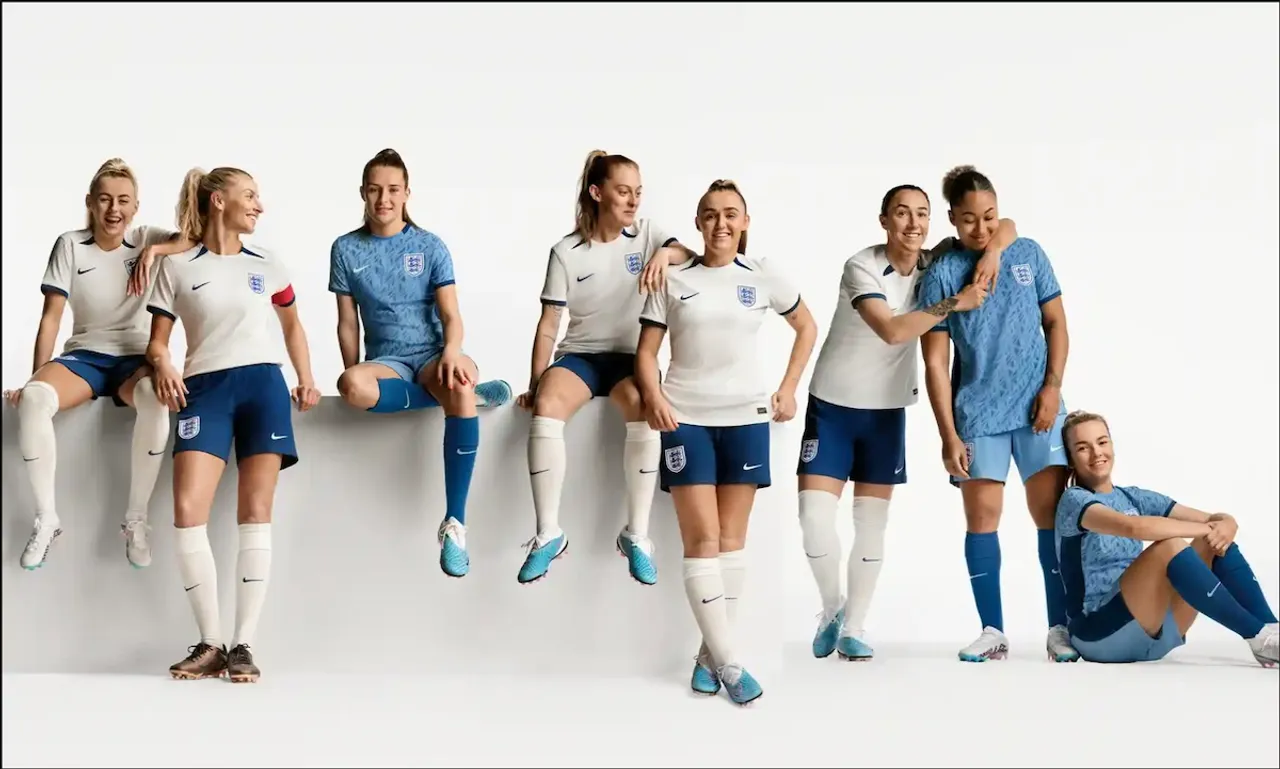 England women blue shorts