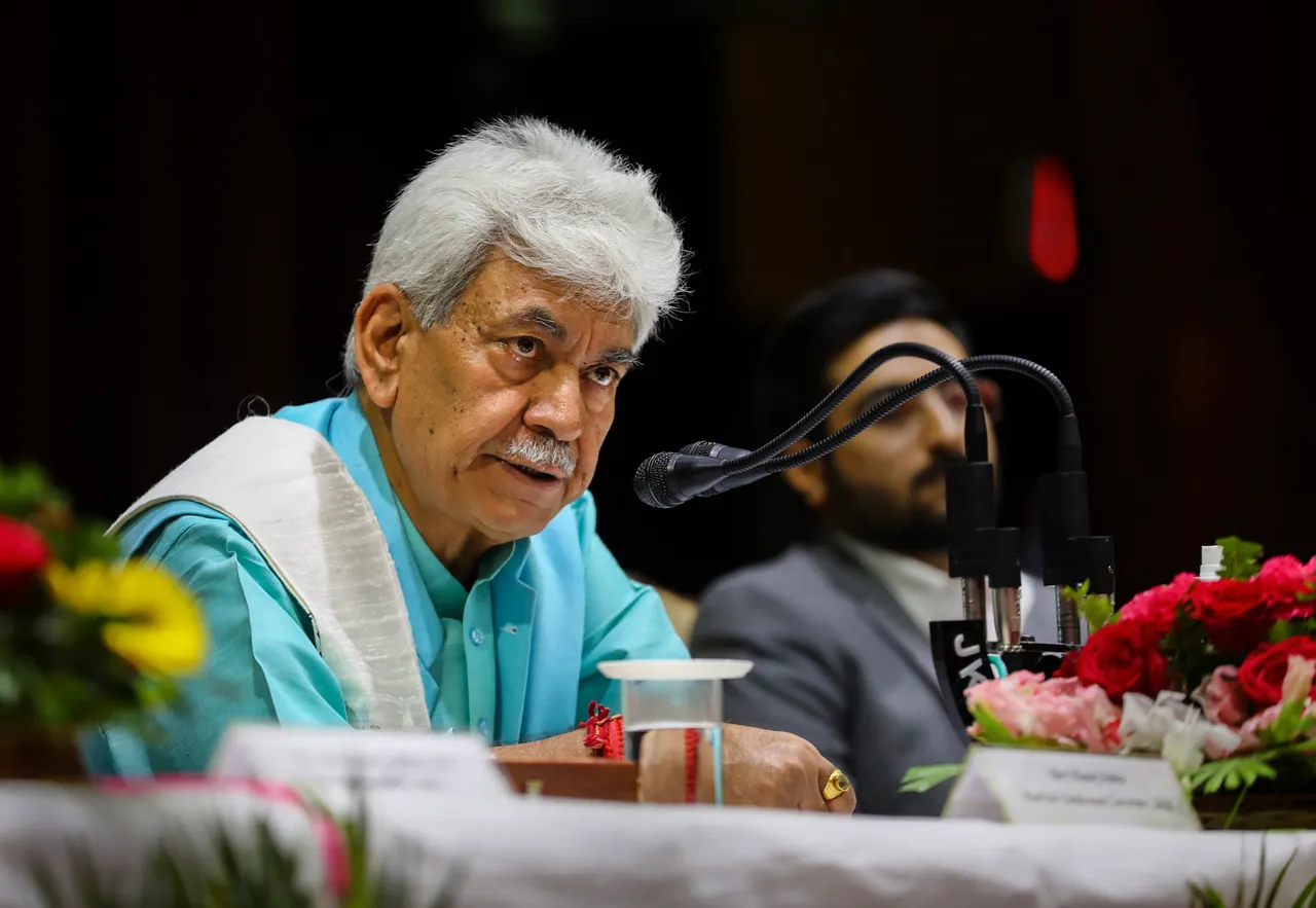 Manoj Sinha addresses media