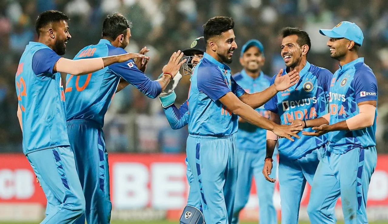 Team India in the second T20I against Sri Lanka