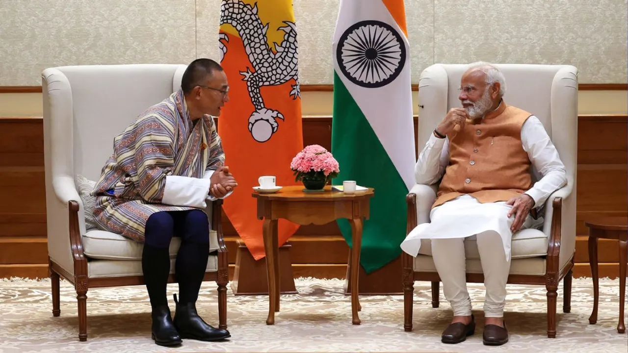 Prime Minister Modi welcomed PM Tshering Tobgay on his first overseas visit to India after assuming office in February 2024