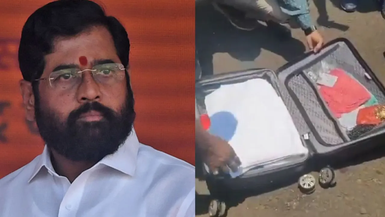 Election Commission officials check Eknath Shinde’s luggage in Nashik